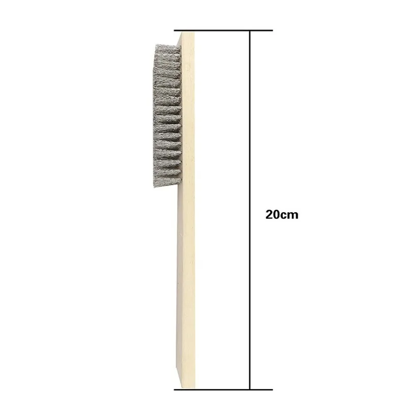 Деревянная ручка проволочной щеткой Нержавеющая сталь Краски удалить щетки для