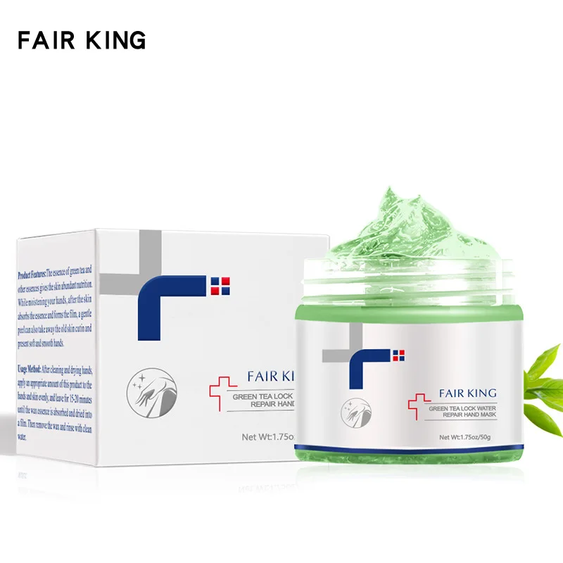 

Fair King Green Tea Hand Mask Whitening Moisturizing Anti-Aging Anti-Wrinkle Skin Care Lock Water Repair Calluses Hand Care 50Ml