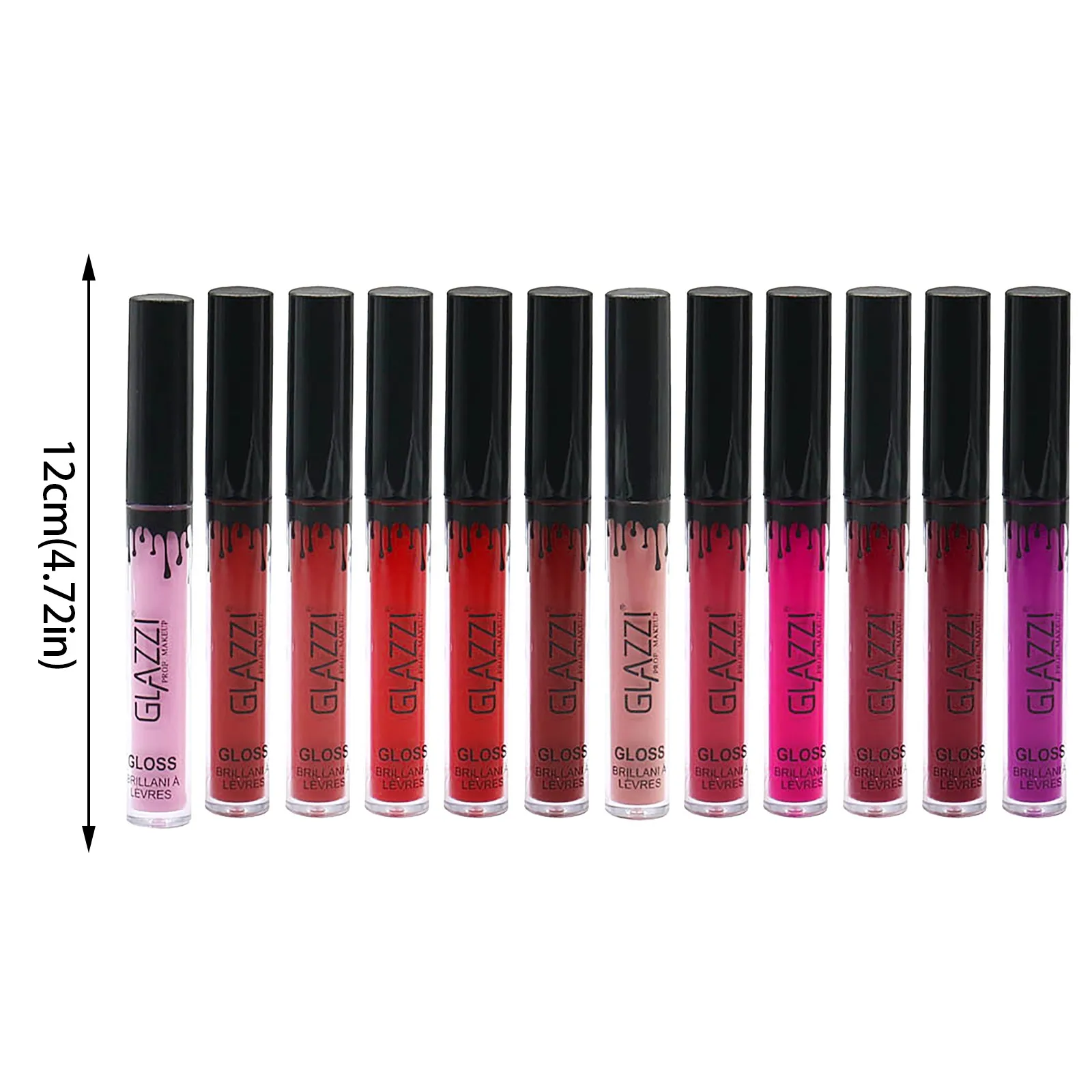 

12pcs/set Lucky Matte Velvet Lip gloss Long Lasting Matte Liquid Lipstick Nude Lip gloss Waterproof Red Lip Tint Cosmetics