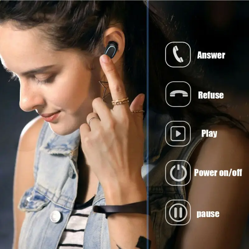 Bluetooth 5 0 гарнитура TWS беспроводные наушники мини-наушники стереонаушники IPX7 |