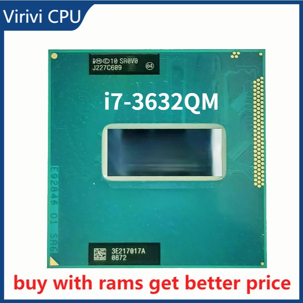 Процессор Intel Core i7-3632QM i7 3632QM SR0V0 2 ГГц четырехъядерный восьмипоточный ЦПУ 6 Мб 35 Вт