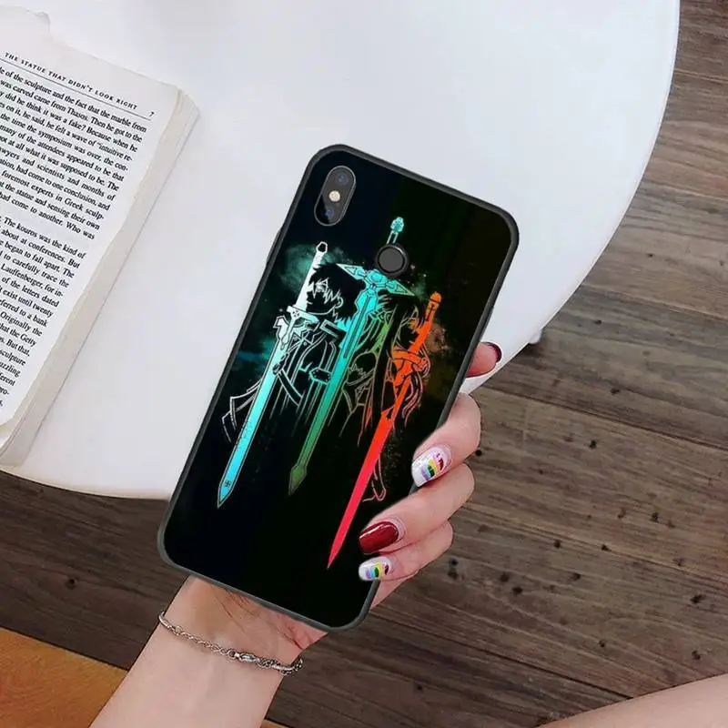 

Anime SAO Sword Art Online Phone Case For Xiaomi Redmi note 7 8 9 t k30 max3 9 s 10 pro lite