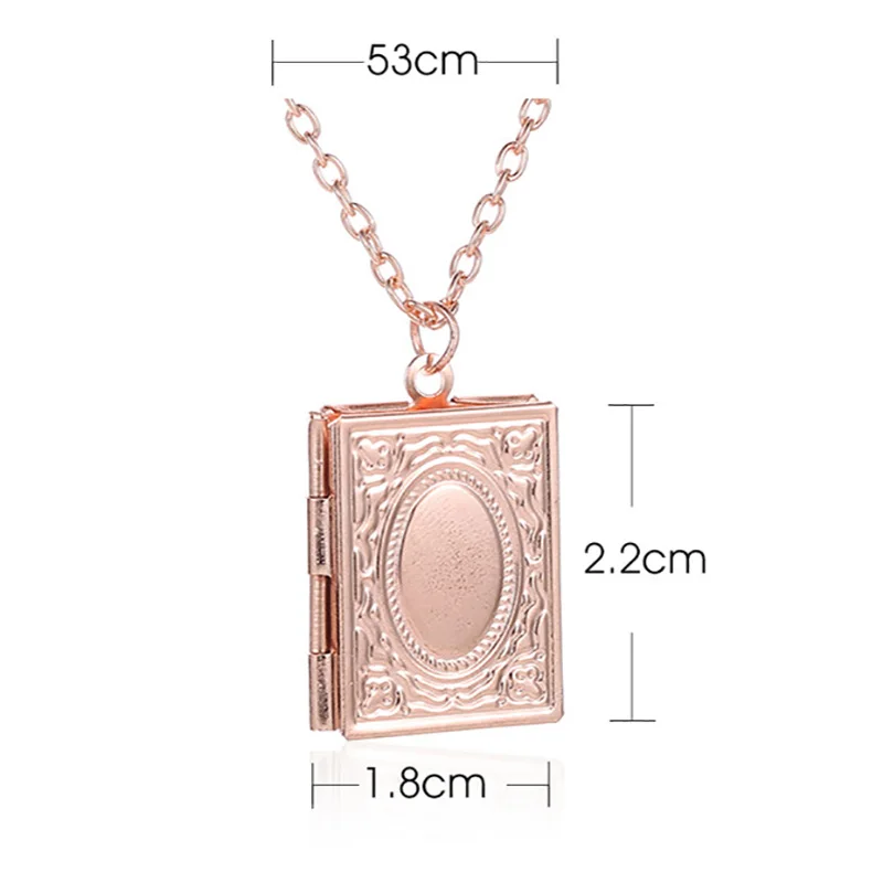 12 шт./лот Волшебная Ювелирная цепочка из розового золота и серебра в виде книги