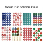 Оригинальный номер 1  24, Счастливого Рождества, круглые фотообои, подарочная упаковка для еды, ярлык
