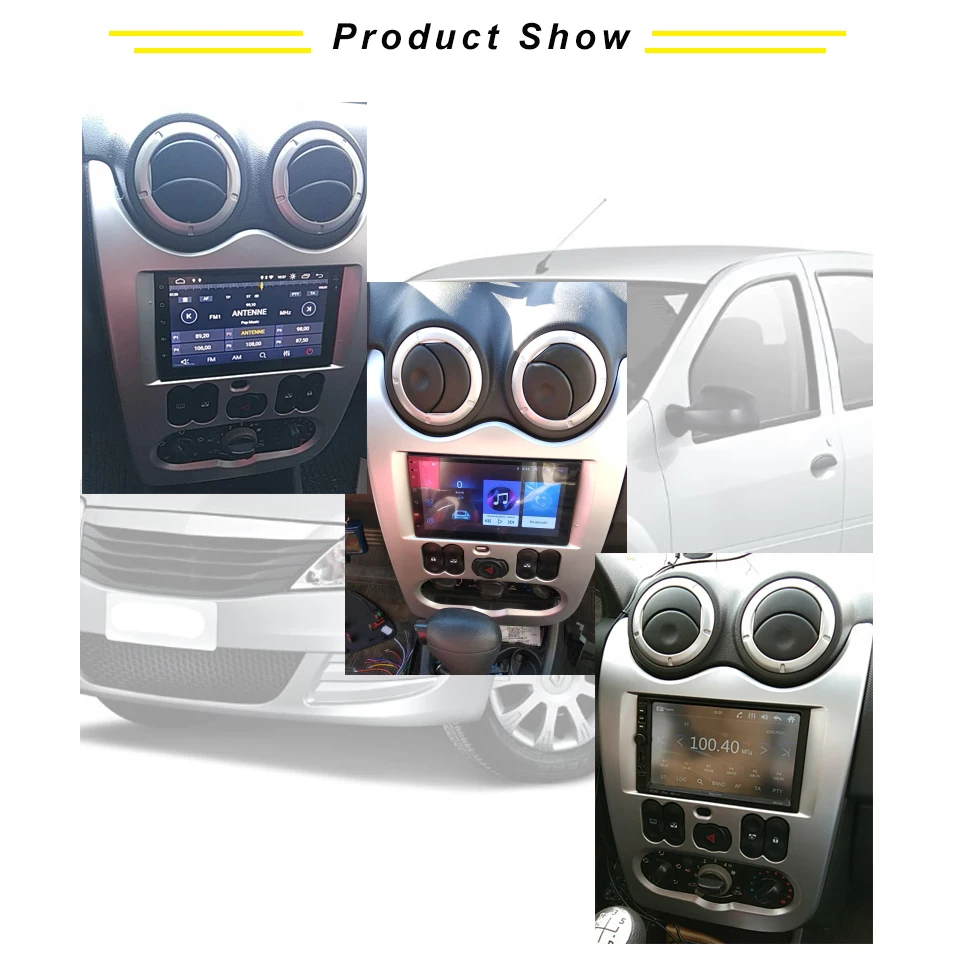 Двойной 2 Din автомагнитола DVD стерео рама Панель Крепление фасции для Renault Logan Sandero Dacia Duster In-dash Установка отделка комплект