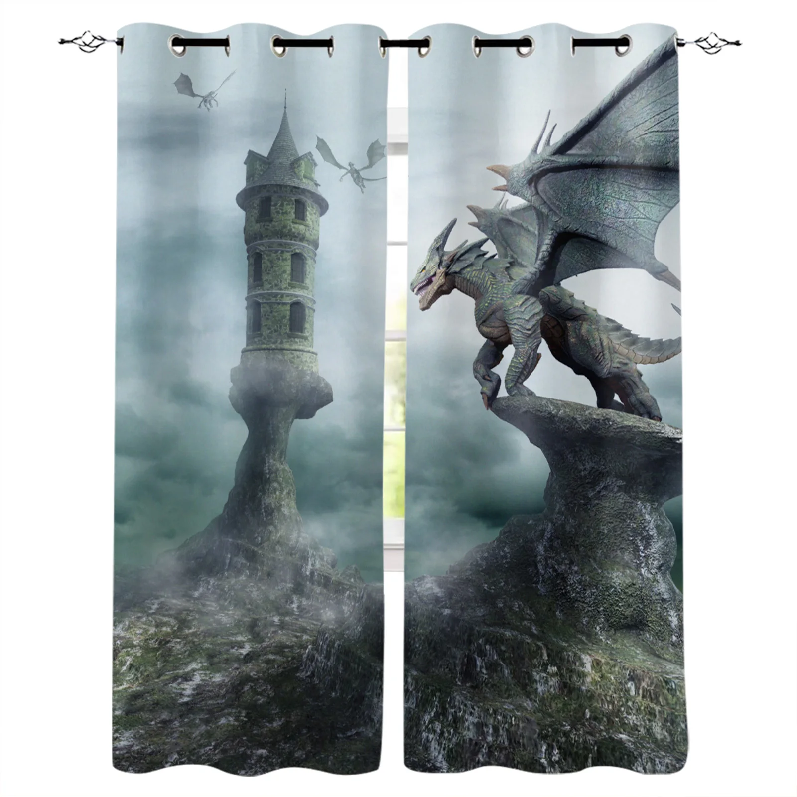 

Затемняющие шторы с драконом из камня для гостиной современные затеняющие оконные драпировки для детской спальни кухни