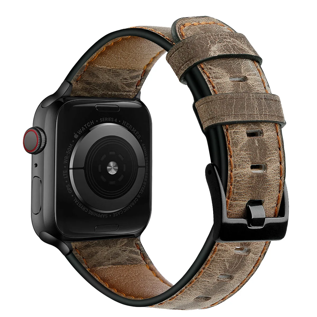 Роскошный ремешок из натуральной кожи для iwatch 44 мм 42 мм кожаный ремешок для apple watch 4 5 ремешок браслет для iwatch 5 4 3 2 38 мм 40 мм