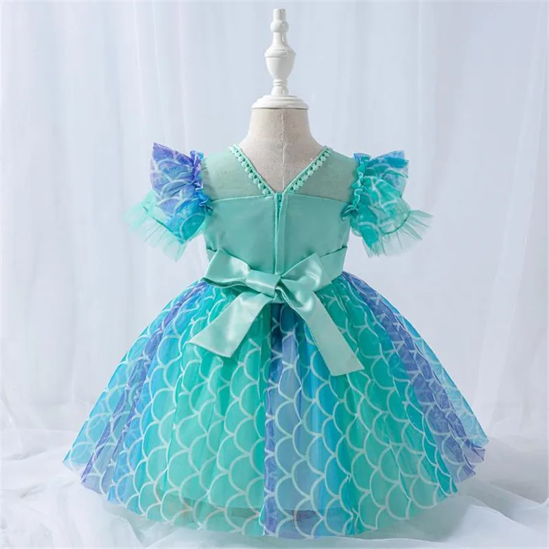

New Christmas Dress for 0-3 Years Tutu Girls First Birthday Princess Dress Vestidos Children Party Dress Girl's Clothes