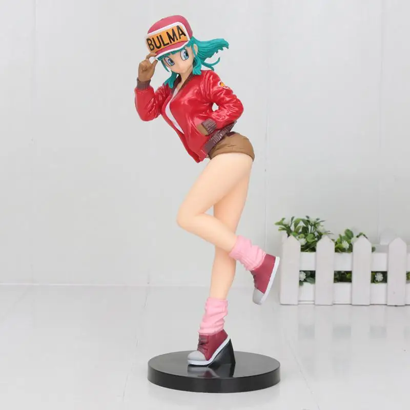 bulma red opp bag Аниме Dragon Ball Z launch Lunch Bulma Scultures BIG Zoukei Tenkaichi Budoukai ПВХ Фигурки Коллекционная модель игрушки куклы - Цвет: bulma red opp bag