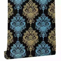 classic victorian damask floral wallpaper self adhesive wall sticker vinyl peel and stick contact paper for bedroom living room