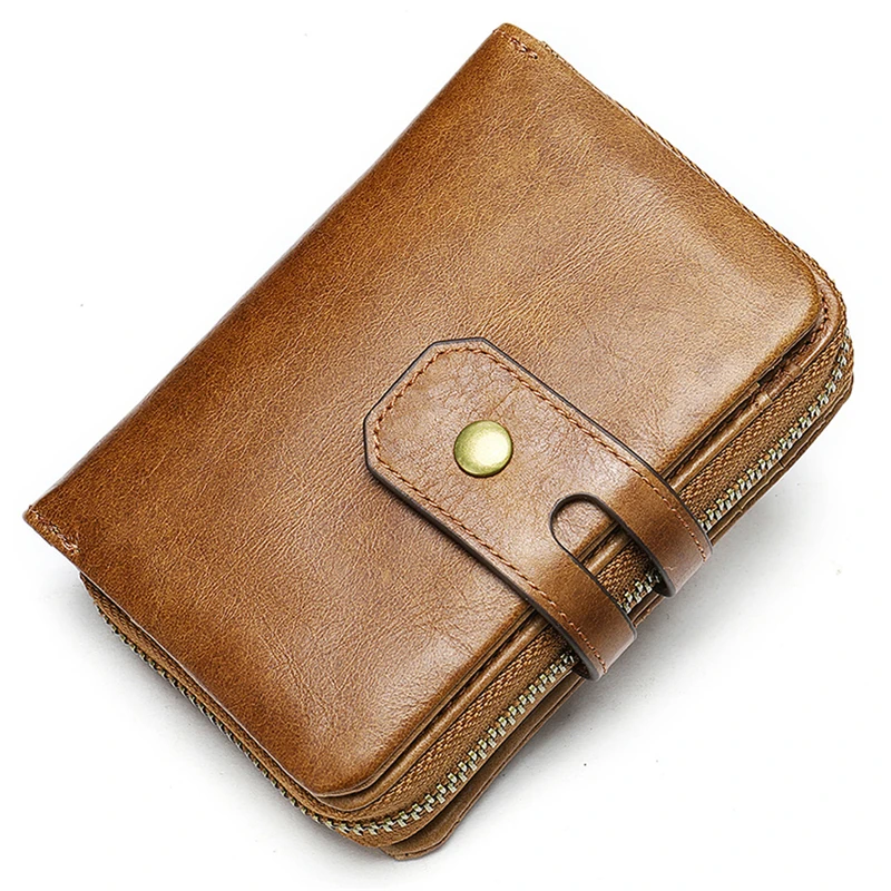 

Newsbirds Single Zipper Coin Purse Short Wallet Men Women Short Wallet RIFD Driving license Bag Credit card Wallet Multi Cards