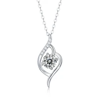 allure at first sight pendants moissanite necklace 1ct 925 silver necklace for women wedding party anniversary jewelry