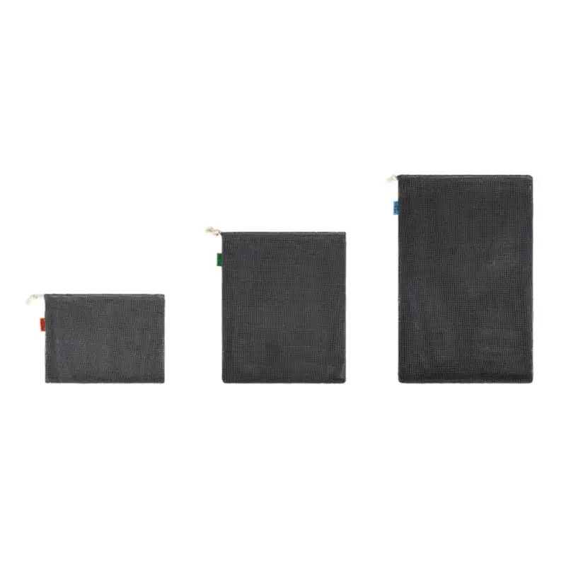 

Cotton Mesh Storage Bag Washable Drawstring Shopping Bag for Vegetables Fruits M68C