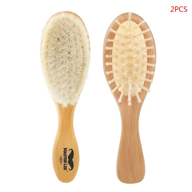 

Wooden Baby Hair Brush+Comb Set Perfect Baby Shower Gift for Newborns Toddlers
