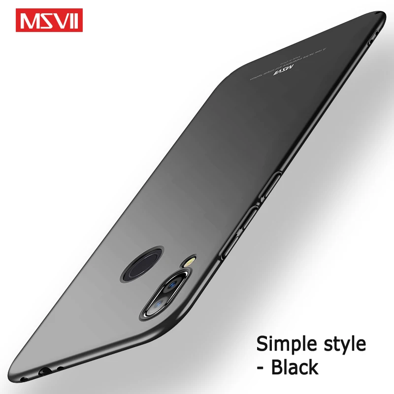 Simple black Redmi Note 8 чехол MSVII матовый чехол для Xiaomi Redmi Note 7 Pro Чехол Xiomi Note7 Global чехол для Xiaomi Redmi Note 8 Pro Чехол - Цвет: Simple black