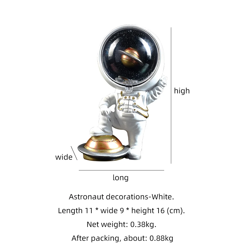 

New Resin Creative Astronaut Sculpture Figurine Shop Craft Desk Home Decoration Accessories Modern Birthday Christmas Gifts