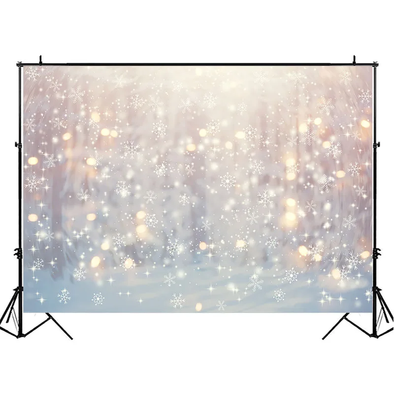 Mocsicka Winter Snowflake Wonderland Photography Backdrops Christmas Backdrop Boken Glitter Kids Backgrounds for Photo Studio |