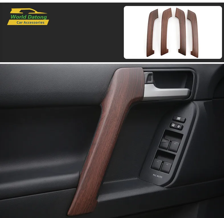 Для Toyota Land Cruiser Prado LC150 FJ150 2010-2018 Интерьер Дверные ручки крышки Деревянные Molding