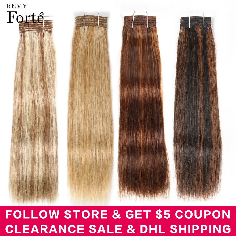 

Remy Ombre Brazilian Hair Straight P430 P6613 Pre-Colored Human Hair Weave Bundles 1 Piece Double Weft Extensions Free Shipping