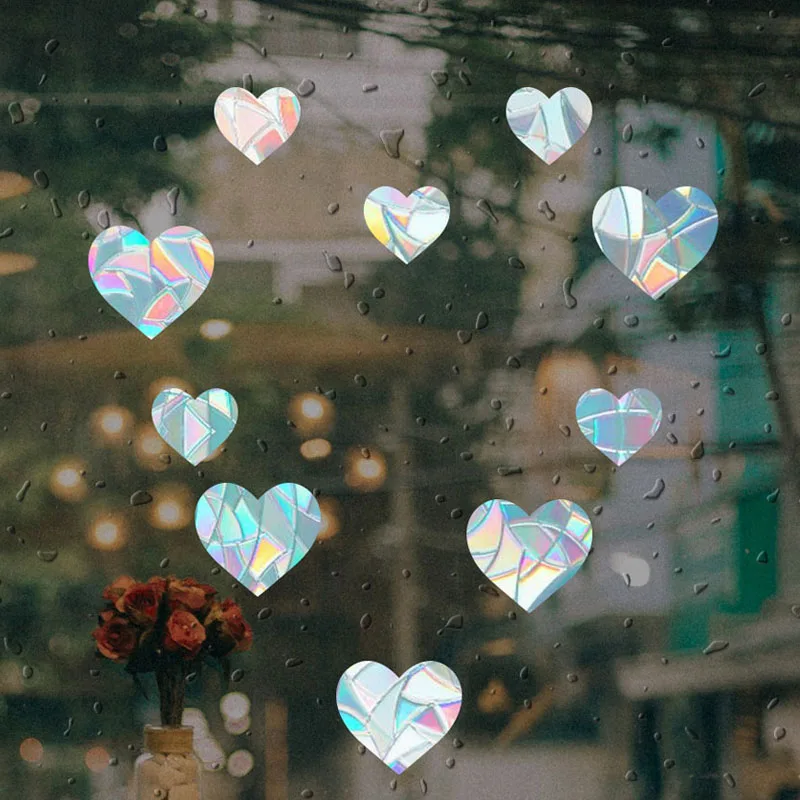 

Витражные наклейки на окна с эффектом радуги