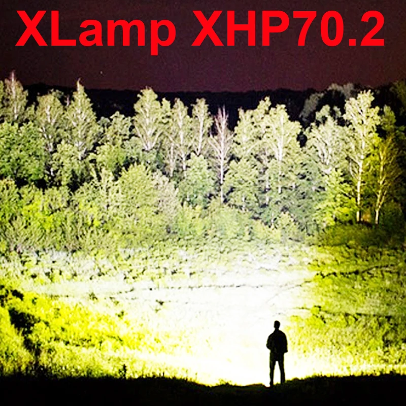 Тактический XHP70.2 светодиодный фонарик самый мощный XLamp XHP50 Перезаряжаемый USB Zoom фонарь XHP70 18650 26650 охотничий фонарь для самозащиты