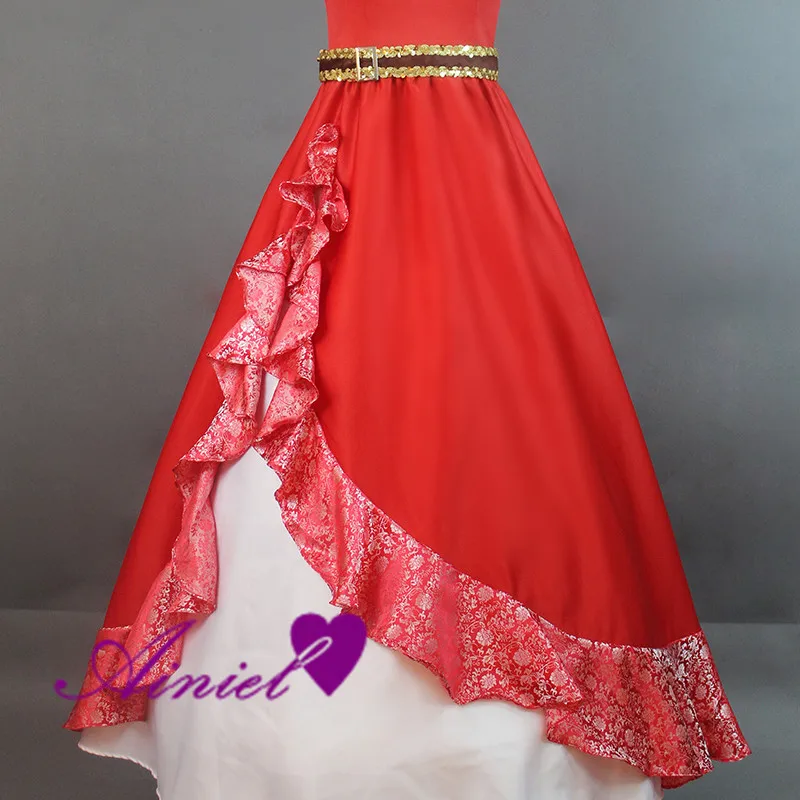 

Custom Made Elena of Avalor Cosplay Costume Princess Dress Hot Cartoon Halloween Women Girls Lovely Red Skirt Custom Made