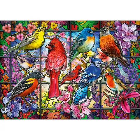 Витражная птица 5D «сделай сам», полностью круглая алмазная живопись, мозаика, Наборы для творчества, домашний декор, подарки