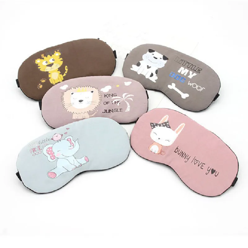 1 шт. Корейская Милая мультяшная маска для сна натуральная расслабляющая мягкая