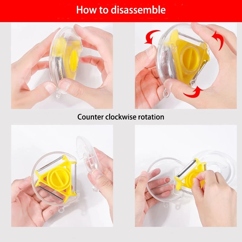

3 In 1 Fruit and Vegetable Peeler Slicer Shredder Vegetable Shredding Tool Stainless Steel Blade Grater Zesters Kitchen Tools