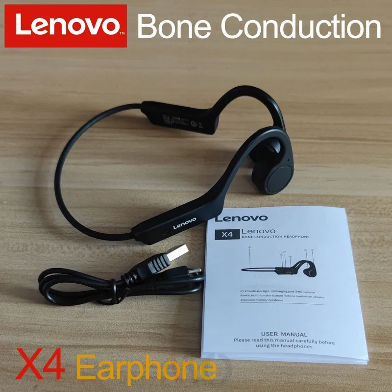 

Lenovo X4 Bone Conduction Bluetooth Earphone Sport Wireless Headphones IPX5 Waterproof Neckband Fone De Ouvido Bluetooth Headset