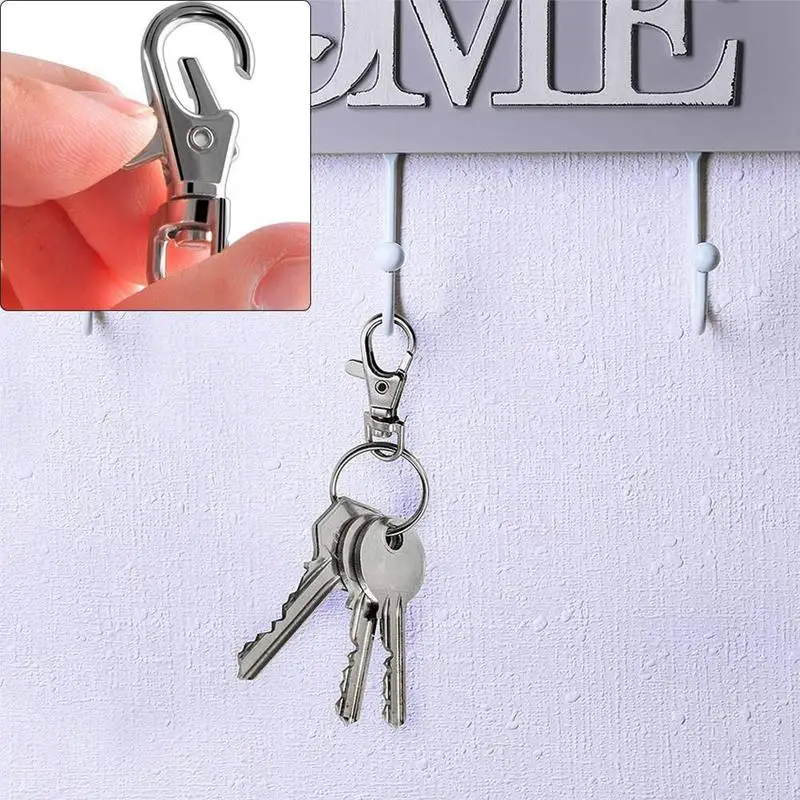

30pcs Classic Keychain Swivel Lobster Clasp Clips Hook Key Chain Handbag Strap Llavero Split Key Ring For Bag Belt Keychains