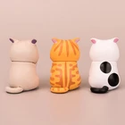2 дюйма, миниатюрная лицевая пальма, кошка, котенок, фигурки, Интерактивная Реалистичная фигурка, капсула, игрушка, имитация миниатюрных животных для