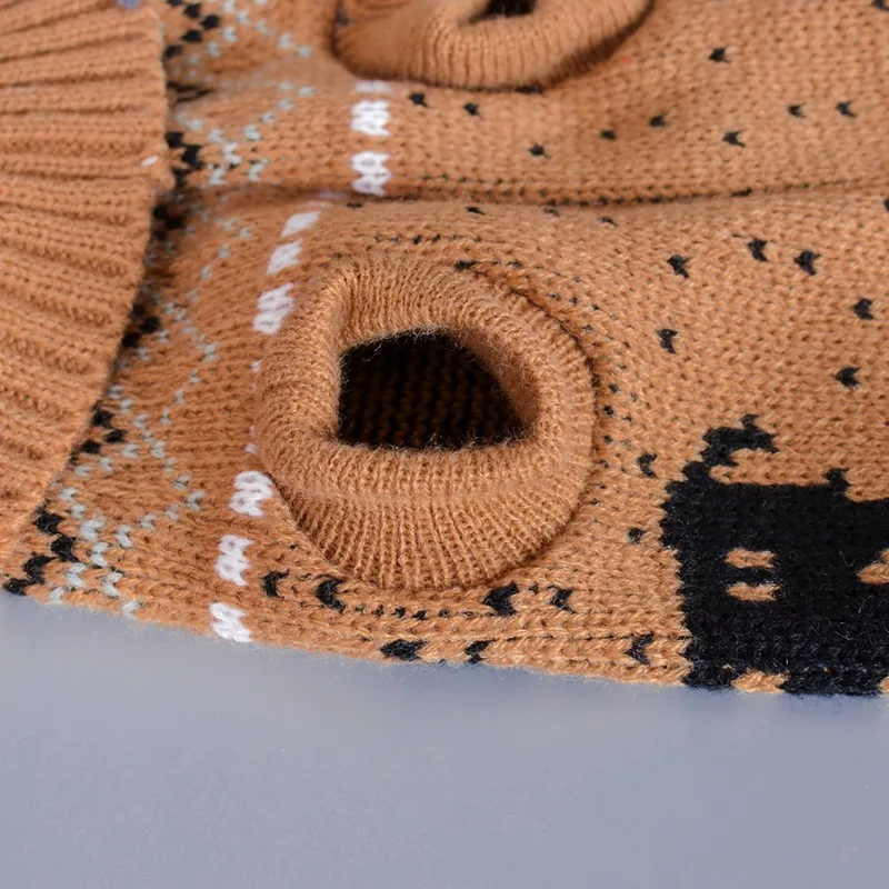 Рождественский свитер для домашних животных собак с принтом лося мягкая одежда