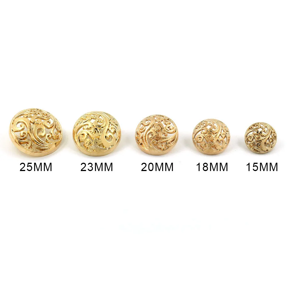 5 шт. круглые металлические пуговицы для одежды 15-25 мм