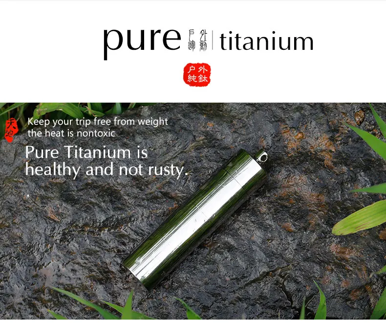 Ti artisan титановый контейнер для хранения таблеток экологичный Водонепроницаемый Сверхлегкий портативный титановый Чехол Контейнер