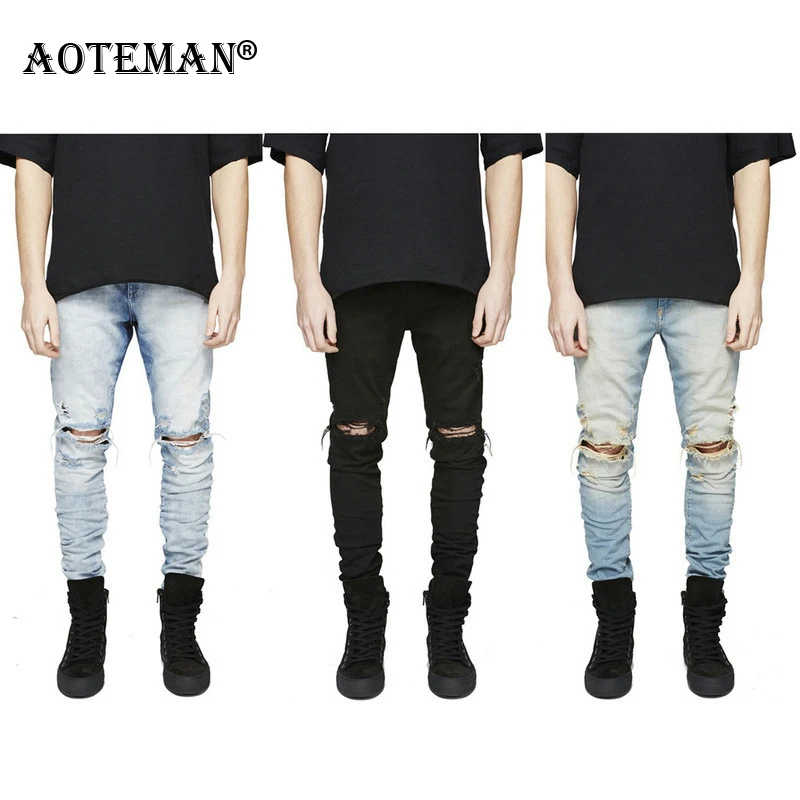 

Мужские джинсовые брюки классические рваные джинсы, мужские джинсы, новые джинсовые штаны для девочек повседневные штаны размера плюс винт...