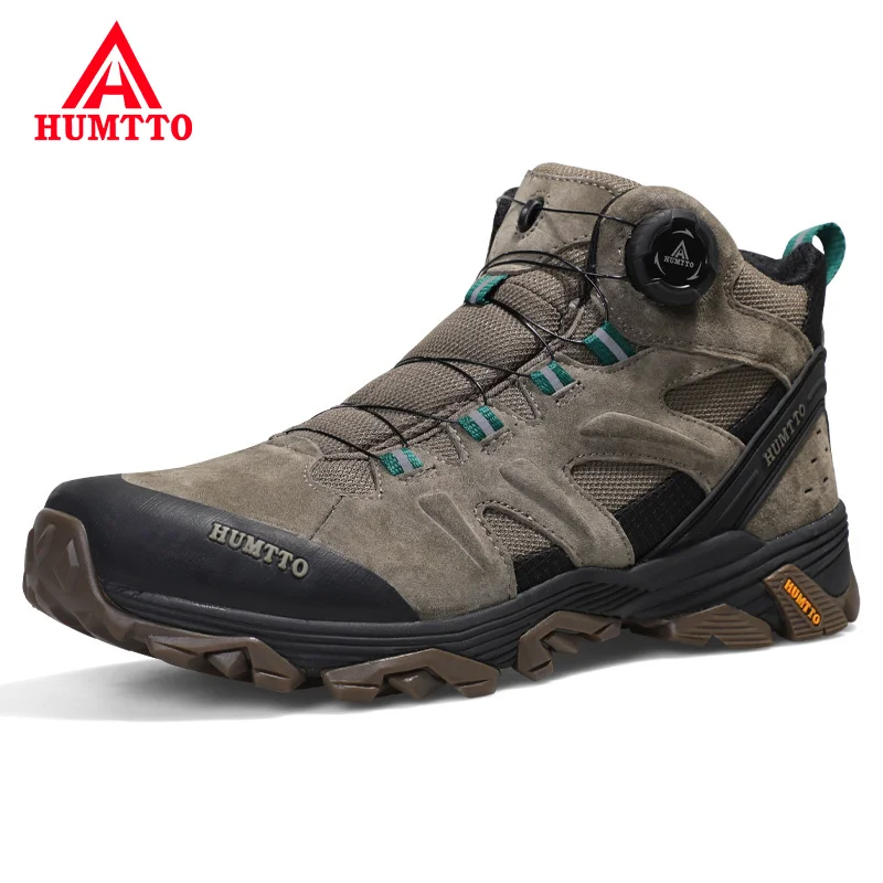 HUMTTO Waterproof Hiking Shoes Leather Outdoor Sneakers for Men Trekking Boots Male Camping Hunting Mens Tactical Ankle Boots
