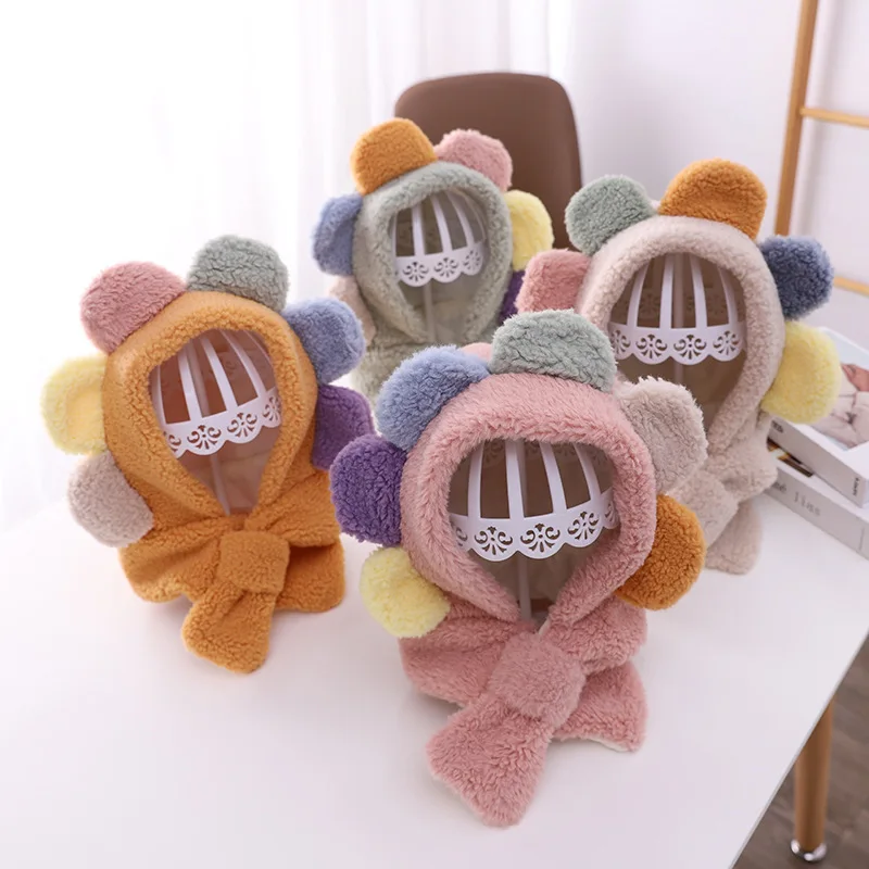 

Шапка-шарф детская осенне-зимняя, на Возраст 3-7 лет