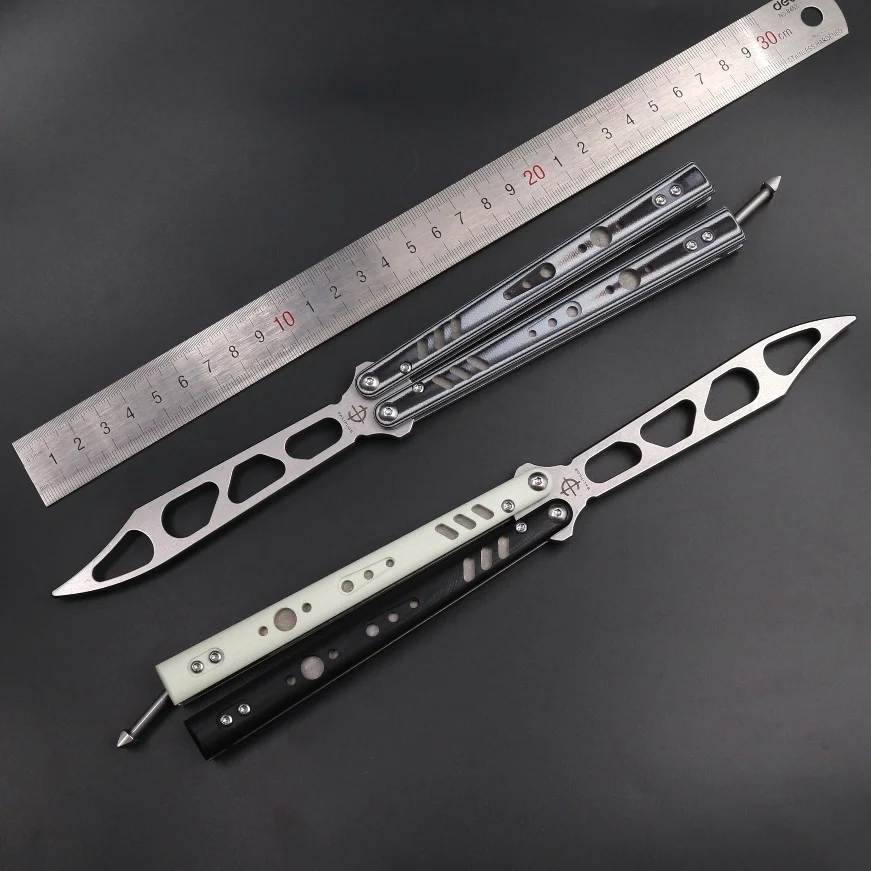 Нож-бабочка Balisong Trainer Flipper BRS Rep Клон-нож репликатора G10 с титановой ручкой лезвие D2