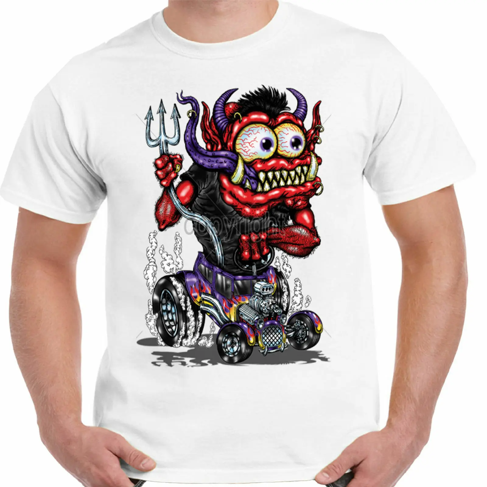 Hotrod 58 футболка для мужчин и женщин красный Мультфильм Монстр ДРАГСТЕР Драг