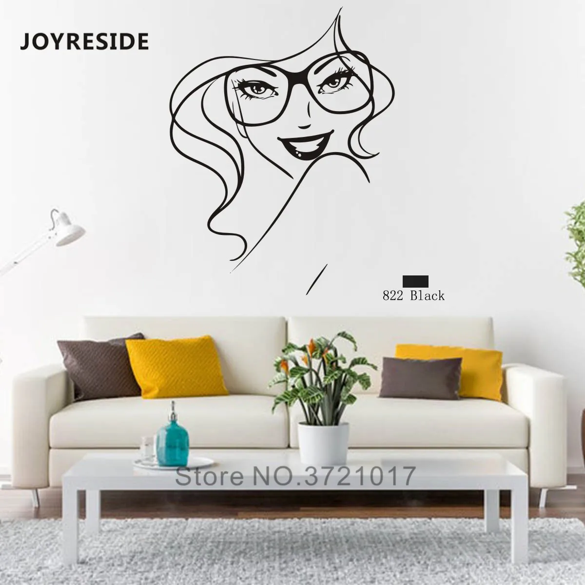 Стикеры для стен в стиле очков салона красоты стильная Виниловая наклейка