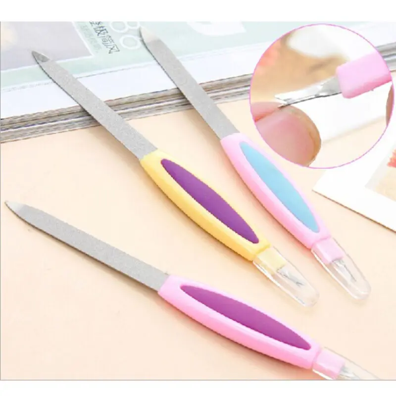 

1pc Metal Nail File Cuticle Remover Trimmer Nail Art Buffer Tool