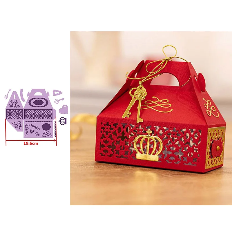 2 Gift Box Cut Dies DIY Scrapbooking Dies New Metal Steel Cutting Dies Stencils Book Photo Album Card Crafts Embossing - Цвет: 2