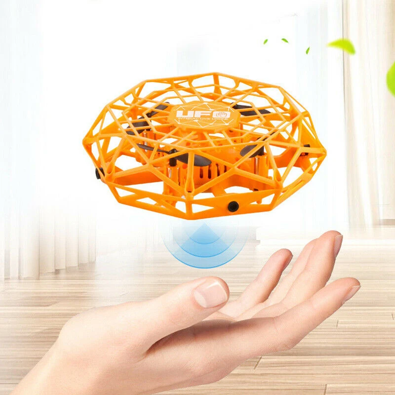Мини летающий вертолет НЛО Радиоуправляемый Дрон 360 ° вращающийся умный мини для
