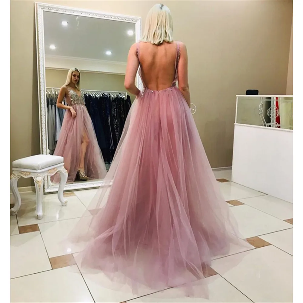 HONGFUYU сексуальное длинное платье для выпускного вечера с высоким разрезом без