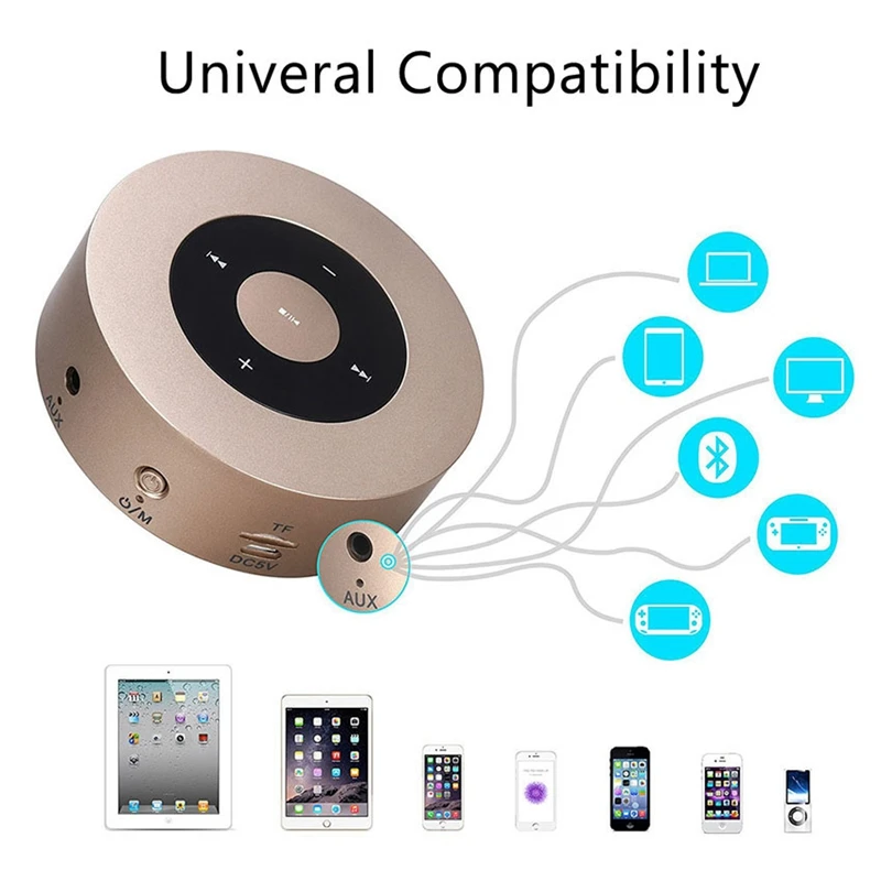 A8 Mini Wireless Bluetooth Speaker Portable Press Screen Stereo Subwoofer Mp3 Player With Microphone Tf Card Slot Aux-In | Электроника