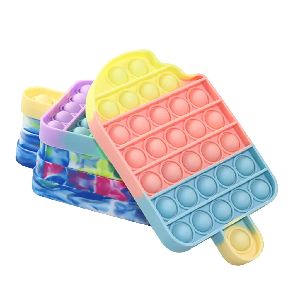 

Popular Push Bubble Fidget Toys Adults Children Reliver Stress Sensory Toy Rainbow Push Bubble Squishy Autism Antistress Toys