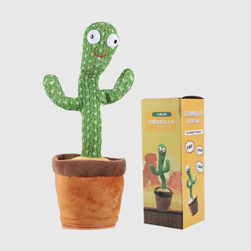 Dancing Cactus Electron Plush Toy Soft Plush Doll Babies Cactus That Can Sing And Dance Voice Interactive Bled Stark Toy For Kid