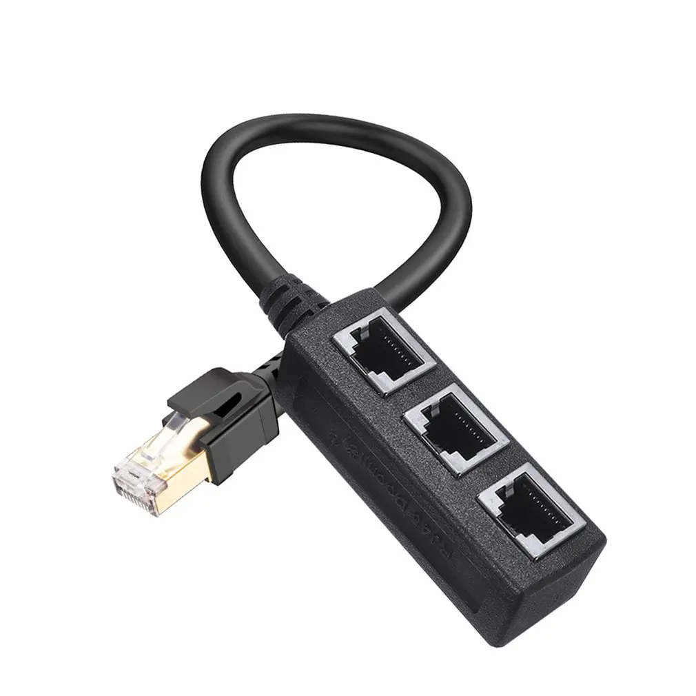 

Разветвитель Кабеля Ethernet RJ45, 1 штекер-3 гнезда, сетевой разъем LAN, провод Ethernet RJ45, кабельный адаптер