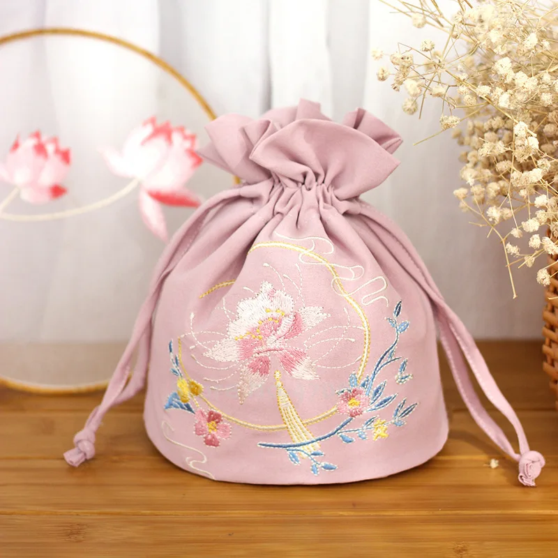 Китайская сказочная сумка Hanfu с вышивкой Женский Ретро Кошелек для монет женский